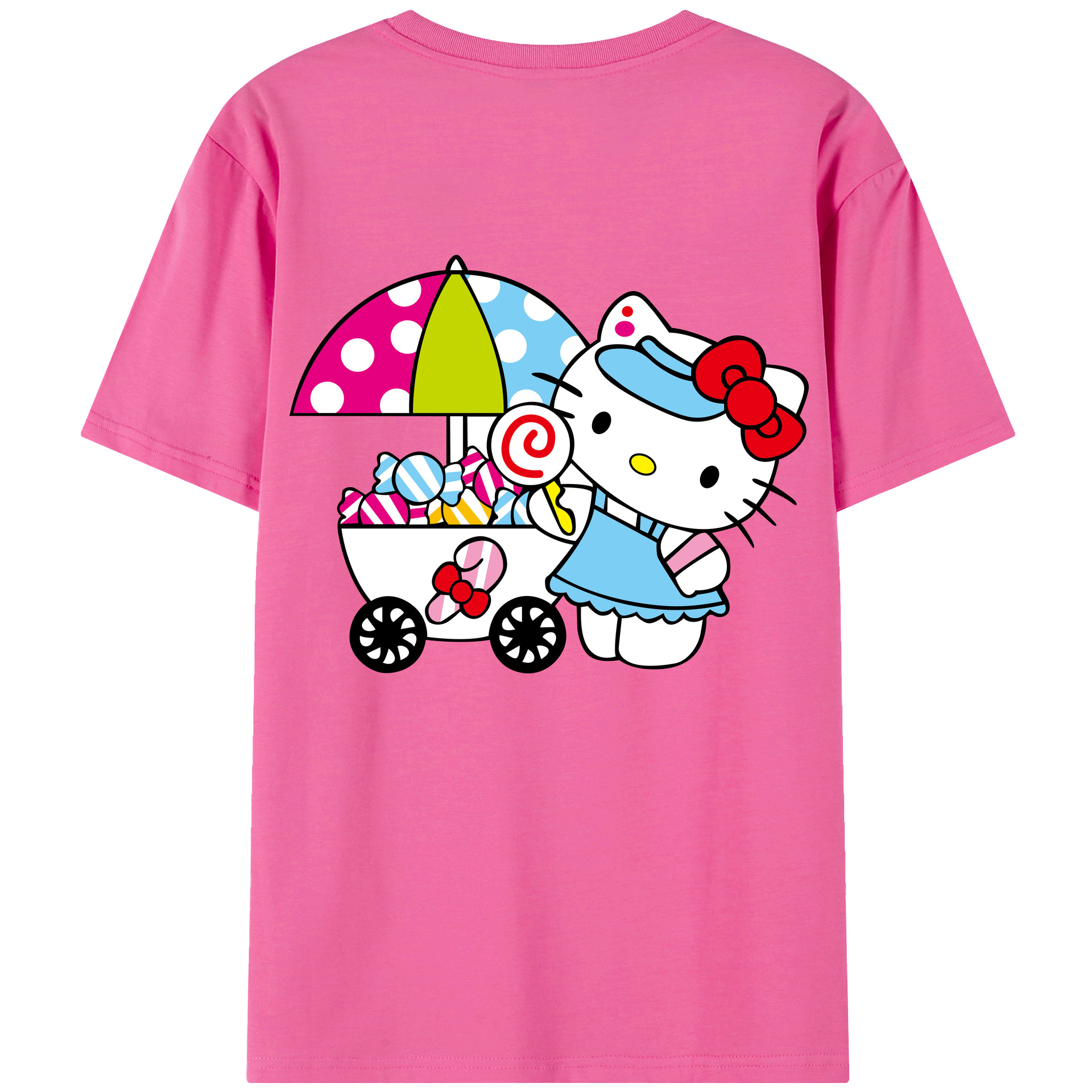 （画像用） Hello Kitty ハローキティ レディース半袖Tシャツ(バックプリント)